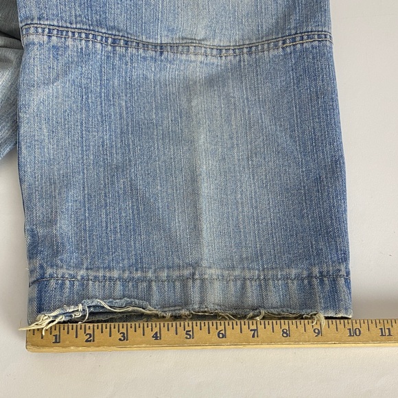 VTG RAW BLUE FIRST TEAM EMBROIDERED JEANS BASEBALL CLUB Y2K Measures 34” - Picture 14 of 15